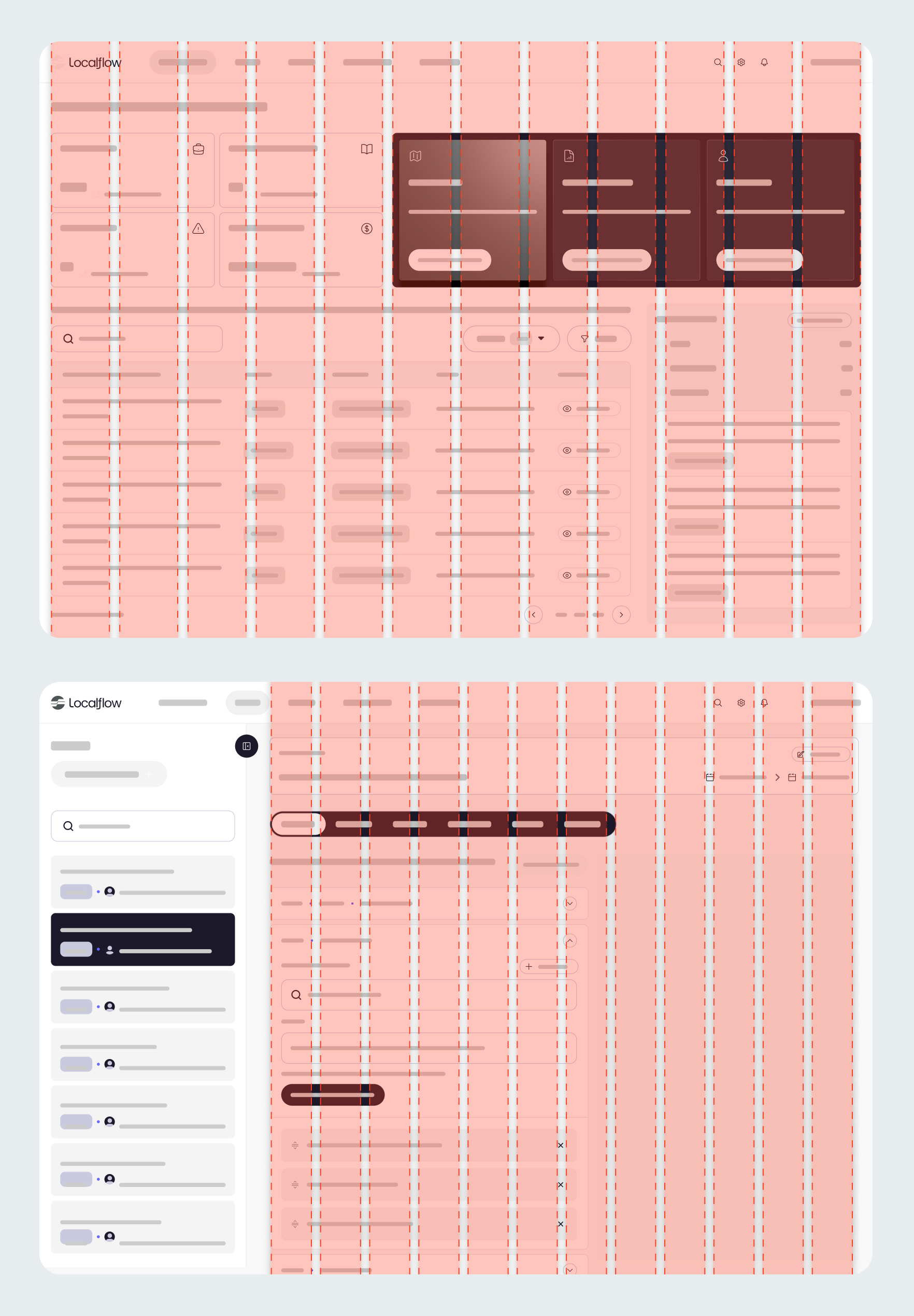 The layout grid.