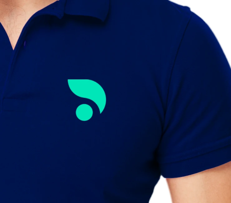 Person's shirt with smokingdots logo