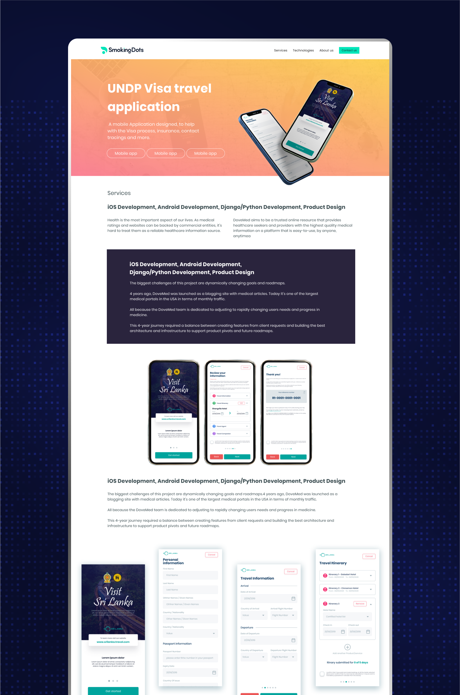 Case studies presented to attract new clients